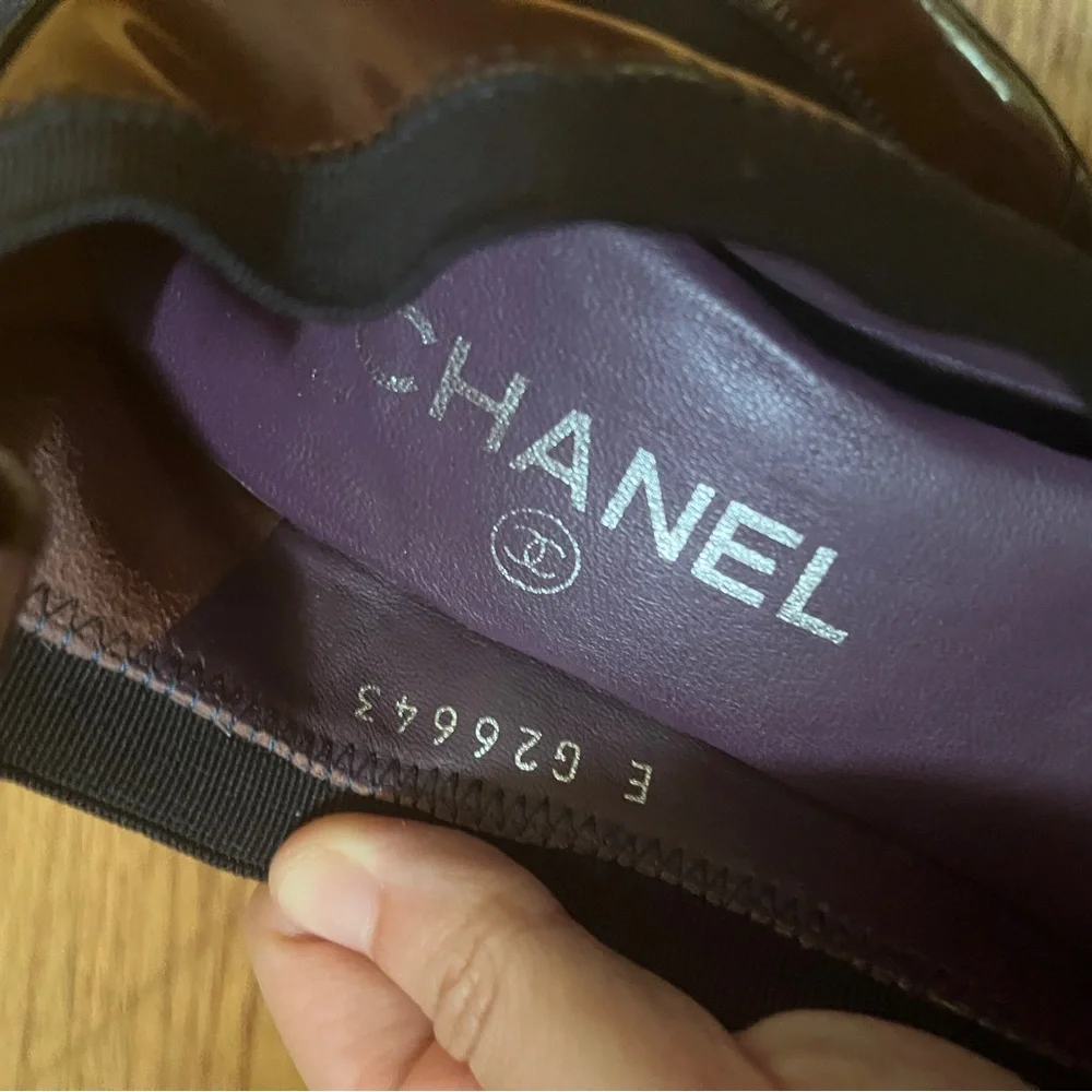 Taking offers! Chanel Black and purple Block Heel Pumps